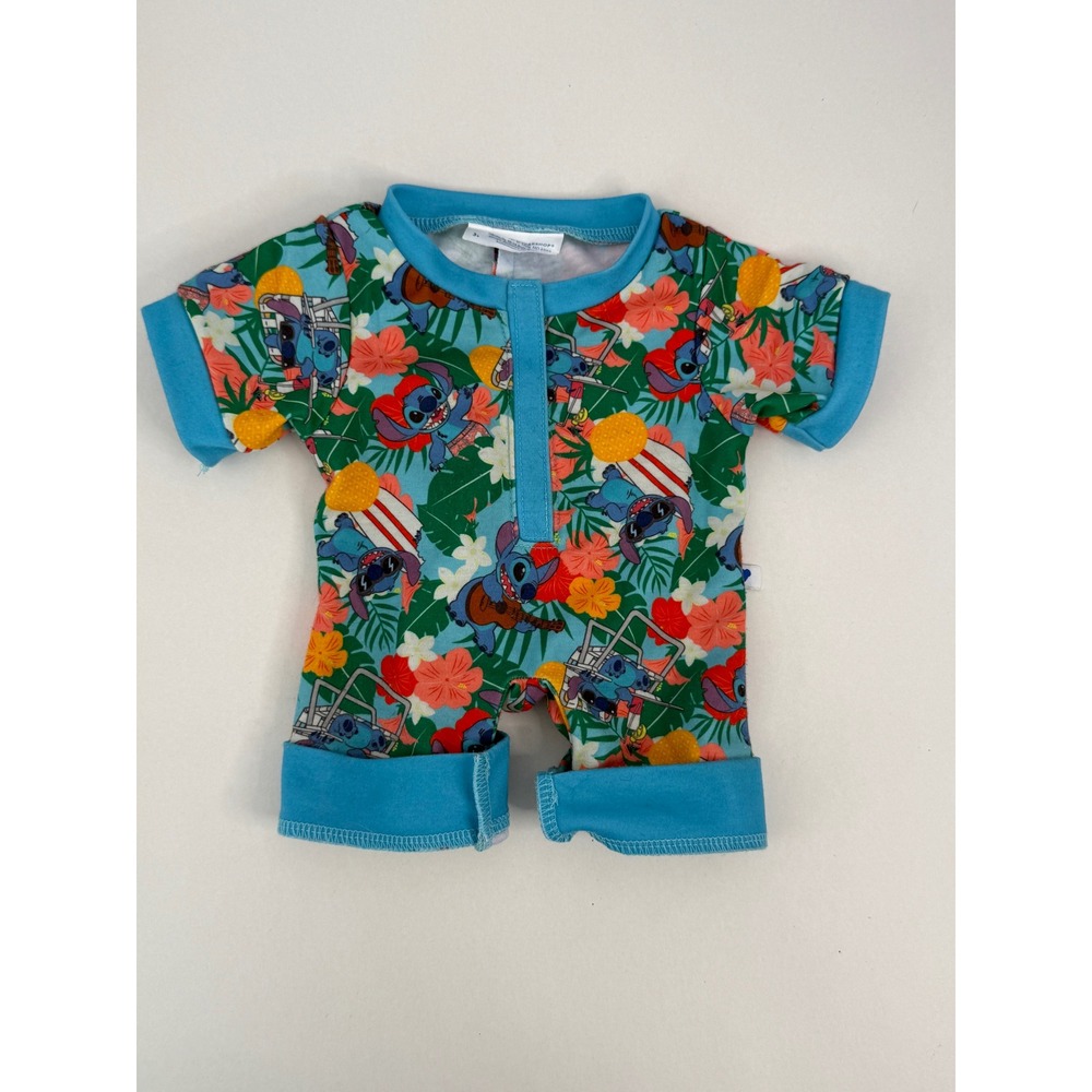 Build-A-Bear Disney‎ Lilo & Stitch Tropical Hawaiian Romper Plush Outfit Blue